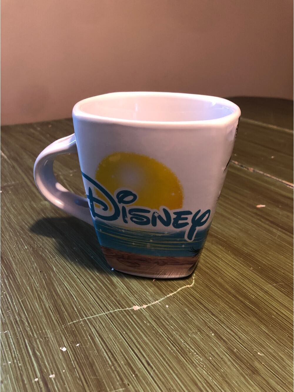 Jerry Leigh Disney Micky Minnie Sunset Mug With Spoon Holder Missing Spoon